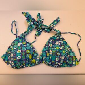 Ingear  Floral Bikini top - Blue and Green